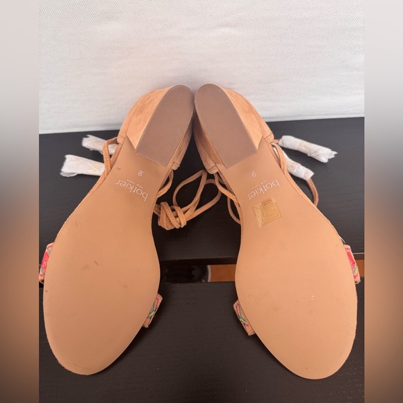 New Botkier Penelope Embroidered Ankle Wrap Sandal Size 9 - Picture 5 of 5